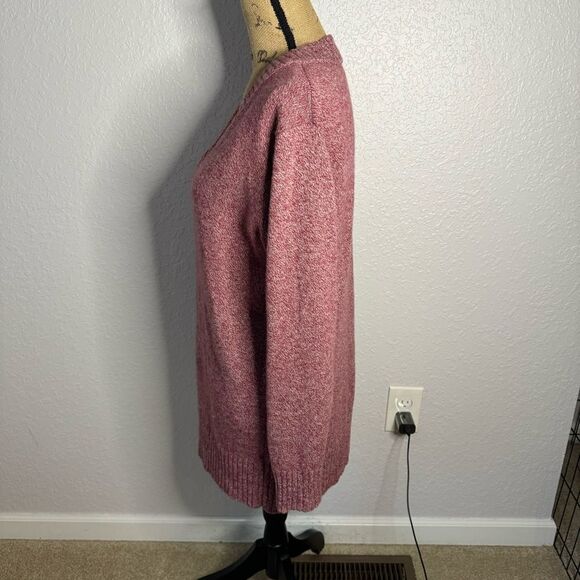 Athleta sz S Wine Red Vital V-Neck Tunic Sweater Cashmere Wool Lounge Oversized - Picture 10 of 12